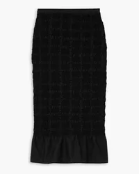 Cecilie Bahnsen Ugne ruffled cotton-blend skirt - Black Black