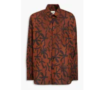 Jilco printed cotton-voile shirt - Brown