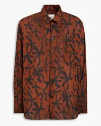 Nanushka Jilco printed cotton-voile shirt - Brown Brown