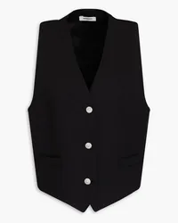 Sandro Crystal-embellished satin vest - Black Black