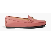 Double T leather loafers - Pink