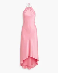 Alice + Olivia Alice Olivia - Rayni bow-detailed satin halterneck maxi dress - Pink Pink