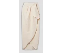 Traveller cotton-voile maxi wrap skirt - White