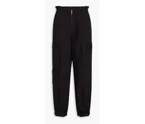 Saffre cotton tapered pants - Black