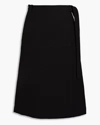 3.1 phillip lim Crepe midi wrap skirt - Black Black