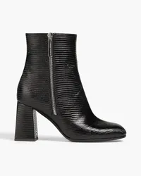 Giuseppe Zanotti Lizard-effect leather ankle boots - Black Black