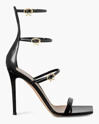 Gianvito Rossi 105 patent-leather sandals - Black Black