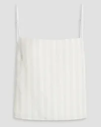 Onia Striped linen and Lyocell-blend camisole - White White