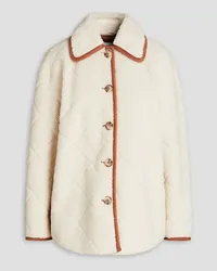 Claudie Pierlot Quilted faux shearling jacket - White White