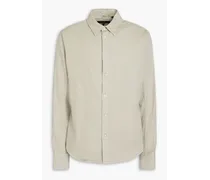 Fit 2 cotton and Lyocell-blend twill shirt - Gray
