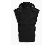 Rove quilted shell hooded vest - Black