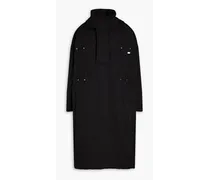 Oversized faille hooded parka - Black