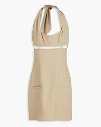 Jacquemus Limao cutout canvas halterneck mini dress - Neutral Neutral