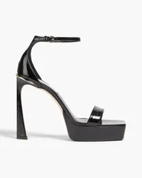 Victoria Beckham Patent-leather platform sandals - Black Black