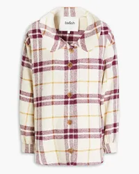 ba&sh Qetsia brushed checked tweed shirt - Purple Purple