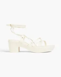 Ancient Greek Sandals Esperida faux leather platform sandals - White White