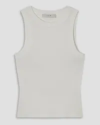 LVIR Cutout ribbed stretch-cotton tank - White White