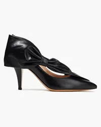 Valentino Garavani Bow-embellished leather pumps - Black Black