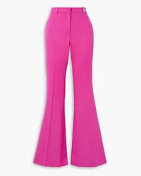 Versace Embellished wool-twill flared pants - Pink Pink