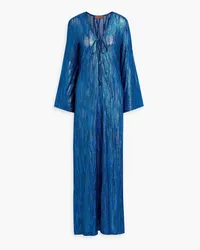 Missoni Metallic crochet-knit maxi dress - Blue Blue