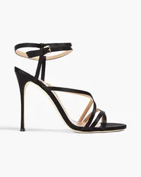 Sergio Rossi Bon Ton satin sandals - Black Black