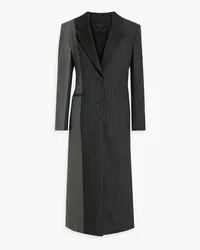 Alice + Olivia Alice Olivia - Bret pinstriped twill coat - Gray Gray