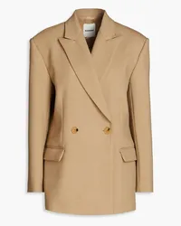 Sandro Double-breasted twill blazer - Neutral Neutral