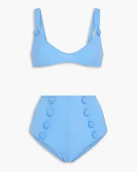 Lisa Marie Fernandez Magdalena stretch-crepe bikini - Blue Blue