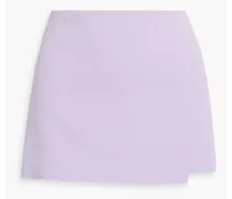 Alice Olivia - Lilia wrap-effect crepe mini skirt - Purple