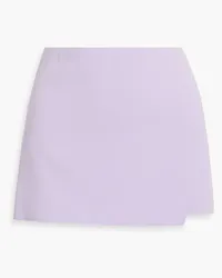 Alice + Olivia Alice Olivia - Lilia wrap-effect crepe mini skirt - Purple Purple