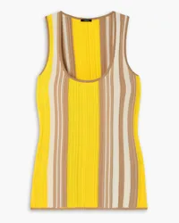 Joseph Striped ribbed-knit tank - Yellow Yellow