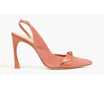Clarita knotted suede slingback pumps - Pink