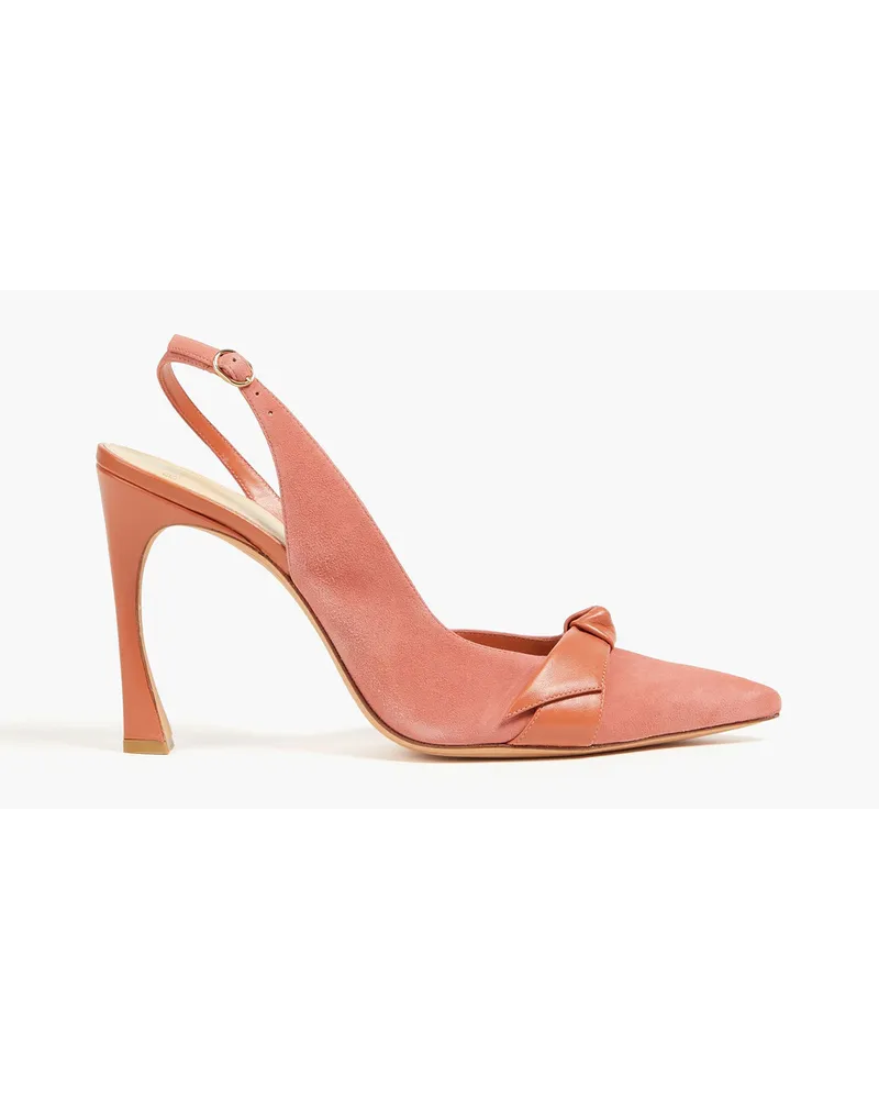 Alexandre Birman Clarita knotted suede slingback pumps - Pink Pink