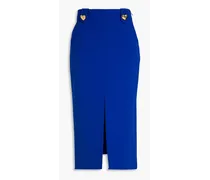 Embellished crepe midi pencil skirt - Blue