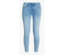 Cropped low-rise skinny jeans - Blue