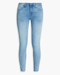 7 for all mankind Cropped low-rise skinny jeans - Blue Blue