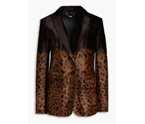 Leopard-print calf hair blazer - Animal print