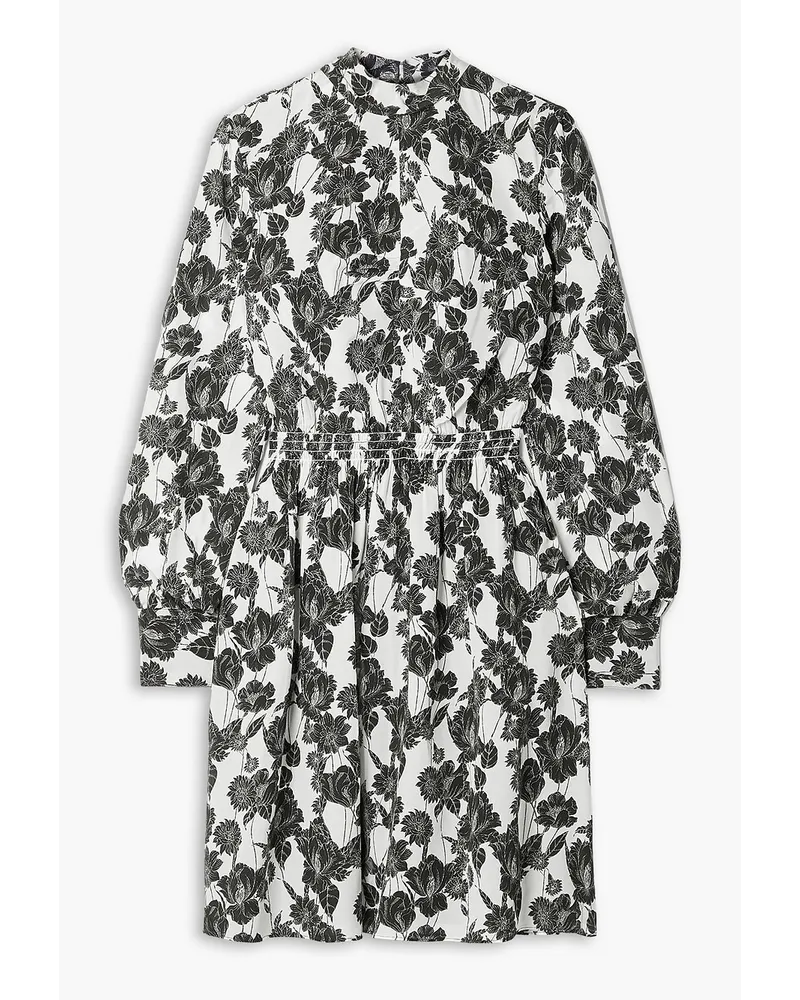 Jason Wu Floral-print silk crepe de chine mini dress - Black Black