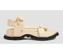 Padded leather sandals - White