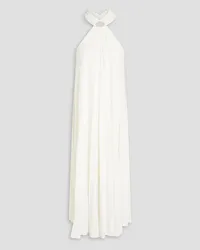 Halston Karsyn ring-embellished jersey midi dress - White White