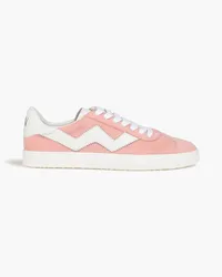 Stuart Weitzman Daryl leather-trimmed suede sneakers - Pink Pink