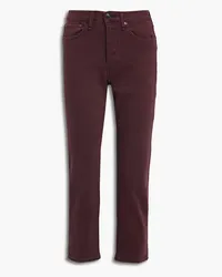 Rag & Bone Maya cropped high-rise slim-leg jeans - Burgundy Burgundy