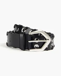 IRO Eyelet-embellished leather belt - Black Black