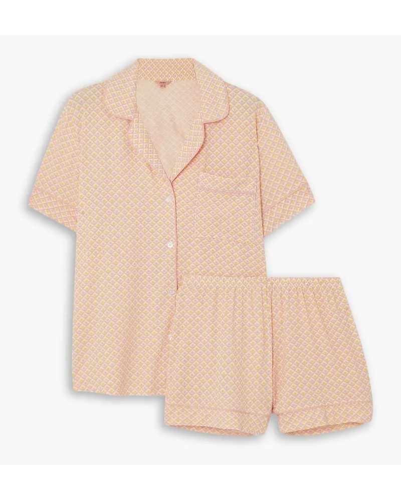 Eberjey Gisele printed stretch-TENCEL modal pajama short set - Pink Pink