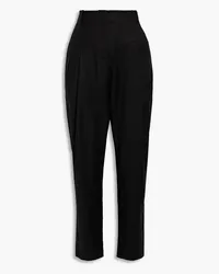 IRO Ayasin pleated wool-twill tapered pants - Black Black