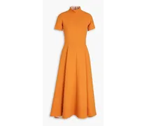 Camila wool-crepe midi dress - Orange