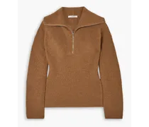 Knitted turtleneck sweater - Brown