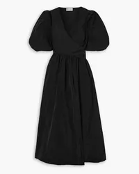 RED Valentino Abito taffeta wrap maxi dress - Black Black