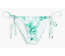 Key West printed low-rise bikini briefs - Green