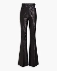 Rick Owens Bolan sequined high-rise flared jeans - Blue Blue